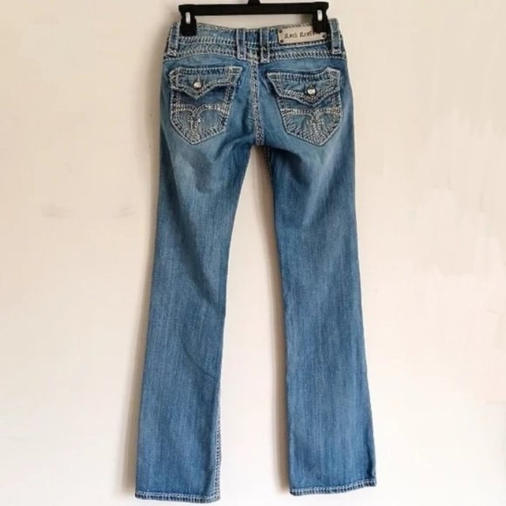 Rock Revival Scarlett Boot Cut Low Rise Jeans 27 x 30